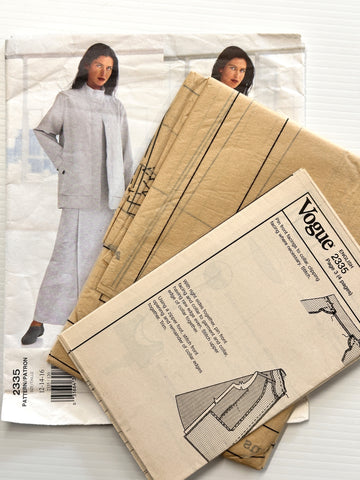 JACKET & DRESS: Vogue American Designer Sewing Pattern 1990s DKNY Donna Karan Size 12-14-16 Complete FF *2335