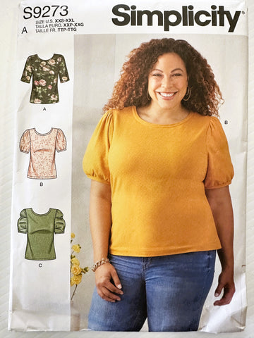 KNIT TOPS: Simplicity Sewing Pattern 2021 Size XXS-XXL Complete Factory Folded *S9273