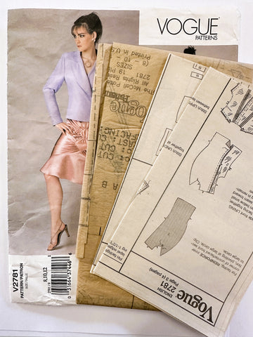 JACKET, SKIRT & PANTS: Vogue NY Collection Sewing Pattern 2003 Uncut FF Size 8 10 12 *V2781
