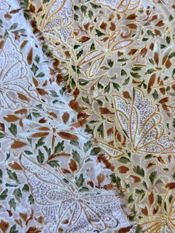 1m LEFT: Modern Fabric Quilt Cotton 2000s+ Beautiful Gold Butterflies Gold Print 112cm Wide