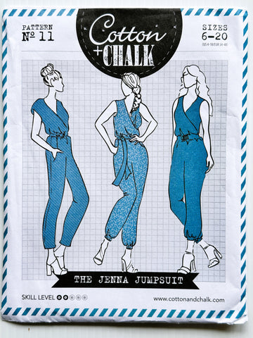 THE JENNA JUMPSUIT: Cotton + Chalk Sewing Pattern 2010s Sizes 6-20 FF *No 11