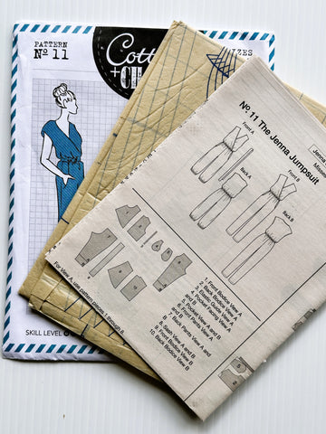 THE JENNA JUMPSUIT: Cotton + Chalk Sewing Pattern 2010s Sizes 6-20 FF *No 11