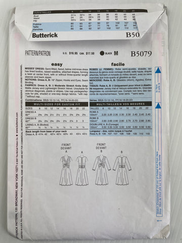 SUZI CHIN MAGGY BOUTIQUE DRESS: Butterick 2007 sizes 16-22 uncut *B5079