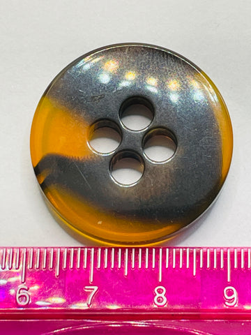 TWO SETS ONLY: large vintage faux tortoiseshell 4-hole buttons 30mm