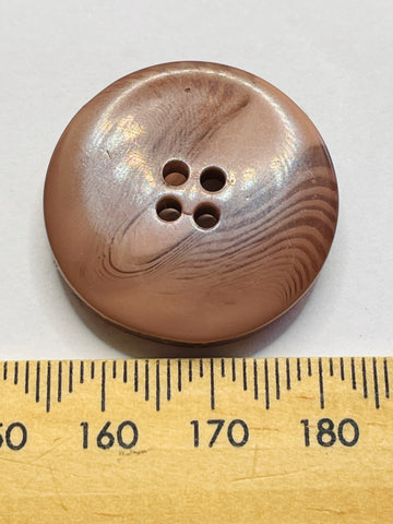 THREE SETS LEFT: large vintage? modern? mottled translucent mushroom 4-hole buttons 29mm