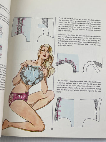 KERSTIN MARTENSSON'S METHOD FOR SEWING LINGERIE: Kwik Sew's First Printing 1979 w/ Master Pattern
