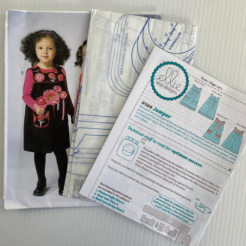 TODDLER'S JUMPER DRESS: Kwik Sew Ellie Mae Designs 2012 Various Sizes *K120