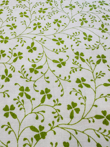 FAT QUARTER: Vintage Fabric 1980s Laura Ashley Green Leaf 50cm x 50cm