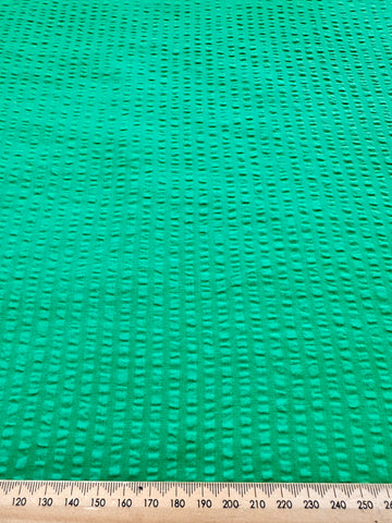 Vintage Tablecloth Unused Cotton Blend 1970s? 80s? Apple Green Seersucker 136cm x 172cm