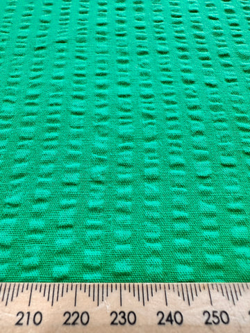 Vintage Tablecloth Unused Cotton Blend 1970s? 80s? Apple Green Seersucker 136cm x 172cm