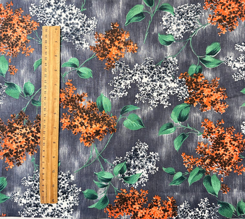 REMNANT Vintage Fabric Crisp Cotton 1950s MCM 44cm x 38cm