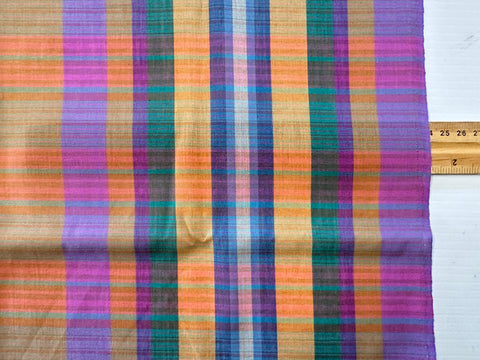 Vintage? Modern? Fabric Bright Woven Light Weight Plaid Shirting 112cm Wide
