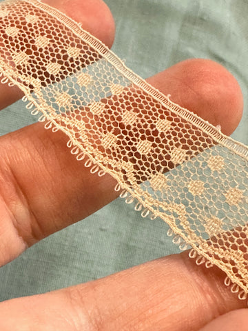 Vintage Fine Ecru Nylon Trim 1.8cm Wide