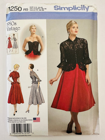 ONE-PIECE DRESS & JACKET: Simplicity Sewing Pattern ‘1950s Vintage’ 2014 Sizes 14-22 Uncut FF *1250