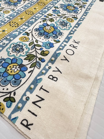 LAST PIECE Vintage Fabric 1960s? York Handprint ‘Lynn’ Cotton 110cm x 50cm