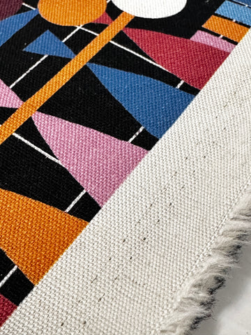 FAT QUARTER Modern Fabric Nerida Hansen x Lisa Congdon Art Bright Shapes on Grid OOP 76cm x 50cm