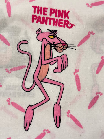 FAT QUARTER Rare Vintage Fabric Pink Panther 1986 Illustrations 52cm Wide