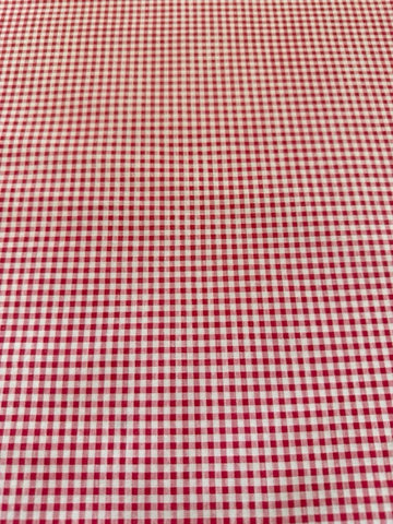 Modern Fabric 2000s Quality Sheridan Cotton Sheeting Red White Gingham 100cm Wide
