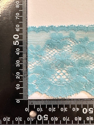 Vintage Trim Stretch Synthetic Lace 80s? 90s? Rich Sky Blue Lingerie 60mm Wide