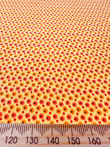 Modern Fabric Quilt Cotton Andover Kathy Hall Tiny Spots on Yellow 108cm Wide