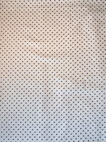 Modern? Vintage 80s? Fabric Sweet Tiny Dark Lavender Dots on Cream Quilt Cotton 112cm Wide