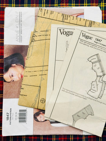 VEST & TOP: Vogue American Designer Sewing Pattern Anne Klein 1996 Sizes 12-16 Unused Complete *1847