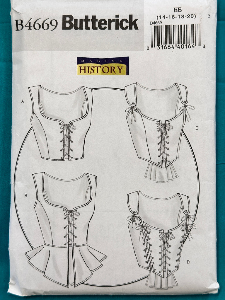 MISSES’ CORSET: Butterick Making History Sewing Pattern  2005 Complete FF Size 14-16-18-20 *B4669