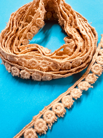 Vintage? Antique? Fancy Trim 30s 40s Pale Brown 9mm Wide