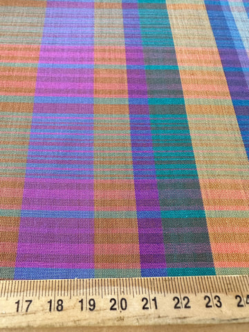 Vintage? Modern? Fabric Bright Woven Light Weight Plaid Shirting 112cm Wide