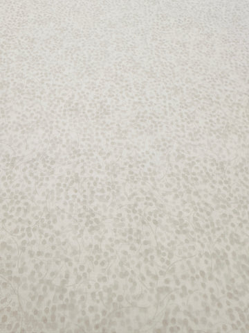 Modern Fabric Quilt Cotton Pale Cool Grey All Over Twigs & Buds on White 108cm Wide