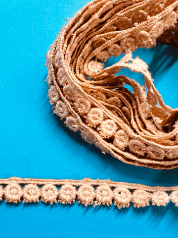 Vintage? Antique? Fancy Trim 30s 40s Pale Brown 9mm Wide