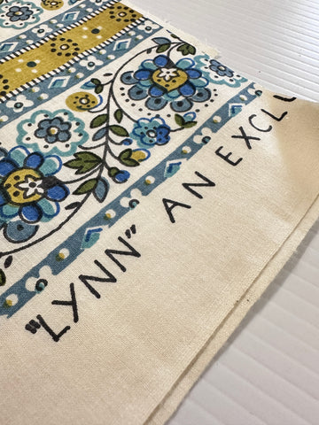 LAST PIECE Vintage Fabric 1960s? York Handprint ‘Lynn’ Cotton 110cm x 50cm