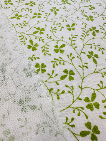 FAT QUARTER: Vintage Fabric 1980s Laura Ashley Green Leaf 50cm x 50cm