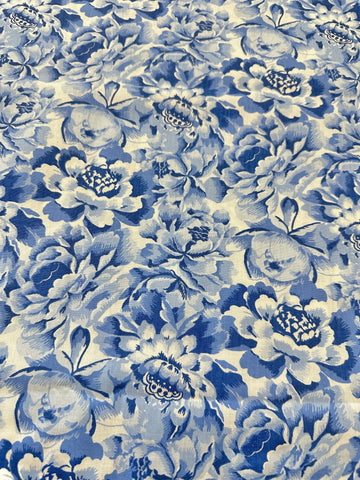 Vintage Fabric 1980s Laura Ashley Classic Palace Garden Cotton 88cm Wide