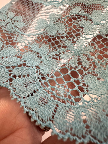 Vintage Trim Stretch Synthetic Lace 80s? 90s? Rich Sky Blue Lingerie 60mm Wide