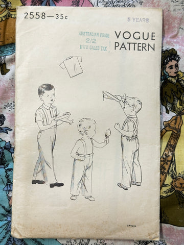 SLACKS & SHIRT: Vogue Sewing Pattern 1950s Size 3 Complete *2558
