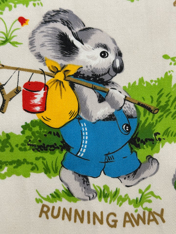 REMNANT Vintage Fabric Soft Furnishing Cotton Blinky Bill 1980s Pin Hole 49cm x 57cm