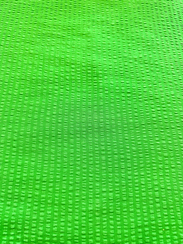 Vintage Tablecloth Unused Cotton Blend 1970s? 80s? Apple Green Seersucker 136cm x 172cm