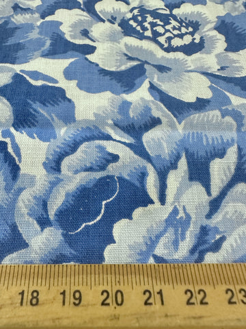 Vintage Fabric 1980s Laura Ashley Classic Palace Garden Cotton 88cm Wide