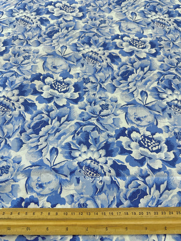 Vintage Fabric 1980s Laura Ashley Classic Palace Garden Cotton 88cm Wide