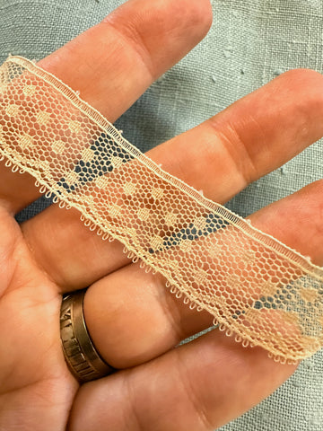 Vintage Fine Ecru Nylon Trim 1.8cm Wide
