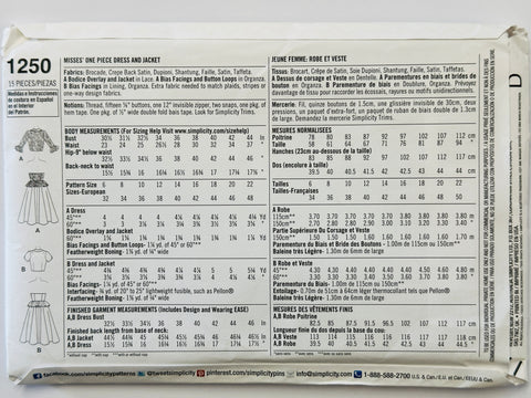 ONE-PIECE DRESS & JACKET: Simplicity Sewing Pattern ‘1950s Vintage’ 2014 Sizes 14-22 Uncut FF *1250