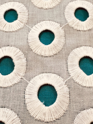 Vintage Fabric 60s 70s Light Weight Cotton Swiss? Eyelet 124cm Wide