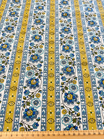 LAST PIECE Vintage Fabric 1960s? York Handprint ‘Lynn’ Cotton 110cm x 50cm