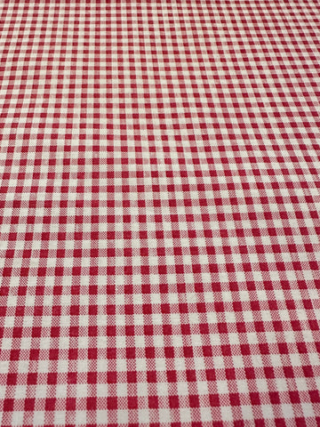 Modern Fabric 2000s Quality Sheridan Cotton Sheeting Red White Gingham 100cm Wide
