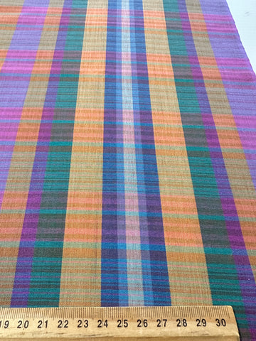 Vintage? Modern? Fabric Bright Woven Light Weight Plaid Shirting 112cm Wide
