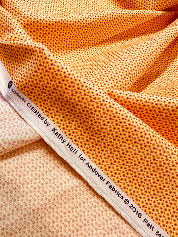 Modern Fabric Quilt Cotton Andover Kathy Hall Tiny Spots on Yellow 108cm Wide