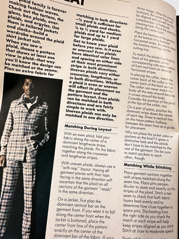 SEWING FOR MEN & BOYS: Simplicity Wardrobe Guide 1974 Techniques Instructions