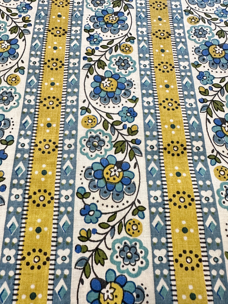 LAST PIECE Vintage Fabric 1960s? York Handprint ‘Lynn’ Cotton 110cm x 50cm