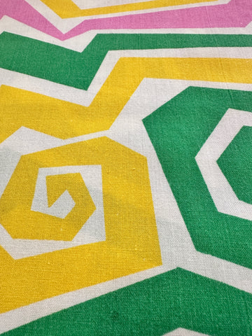 CLEARANCE Vintage Fabric 1980s Cotton Sheeting w/ Memphis Pattern 112cm Wide